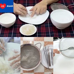 Sơ chế và làm sạch lông, tạp chất có trong tổ yến thô